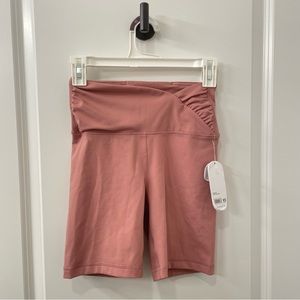 NWT Yogalicious lux soft pink biker shorts
